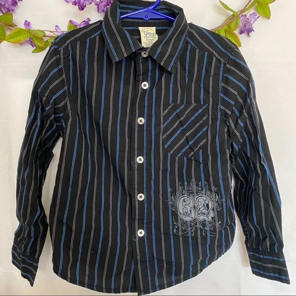 Faded Glory Black/Blue/Grey Long Sleeve
